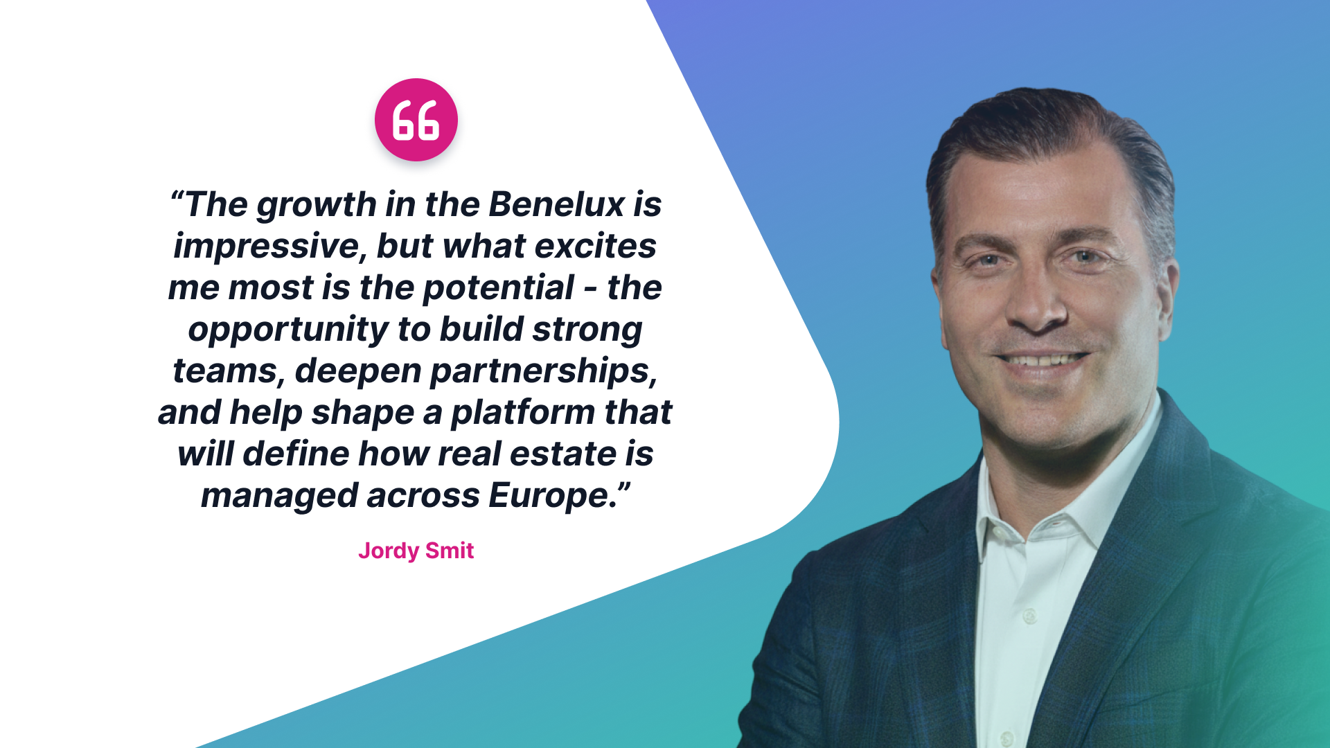 New Head of Benelux for team Proprli - Jordy Smit