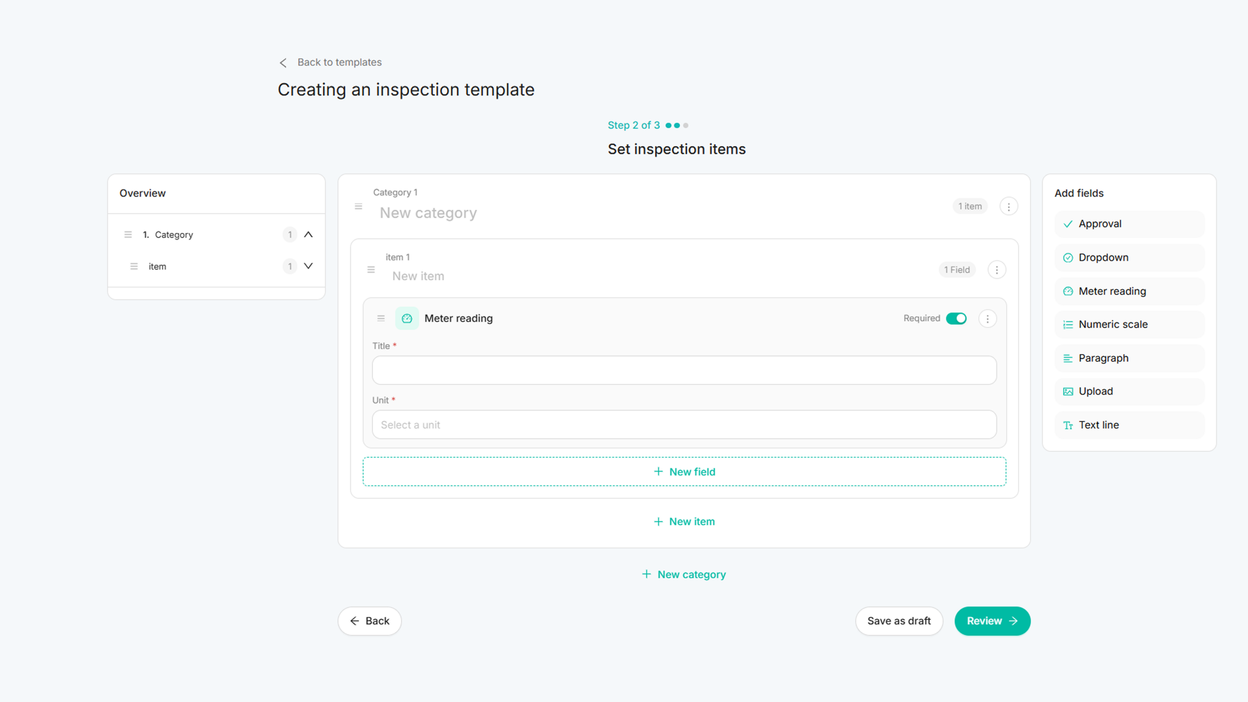 Screenshot of digital Property Inspections within Proprli technical management platform